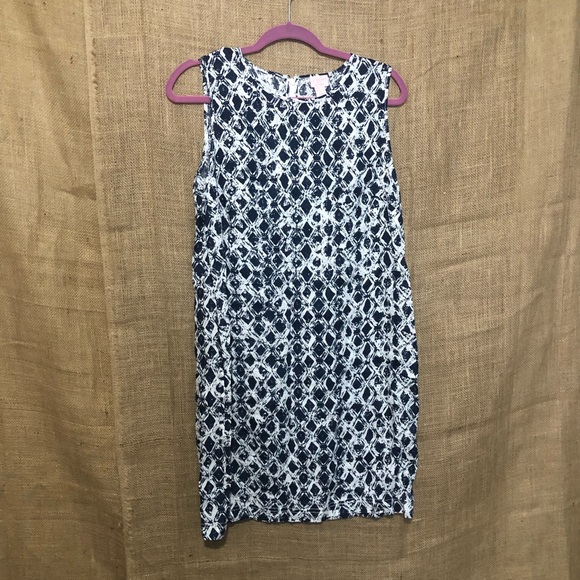 St. Tropez Dresses & Skirts - St Tropez West SZ 8 Linen Dress Casual Midi Print
